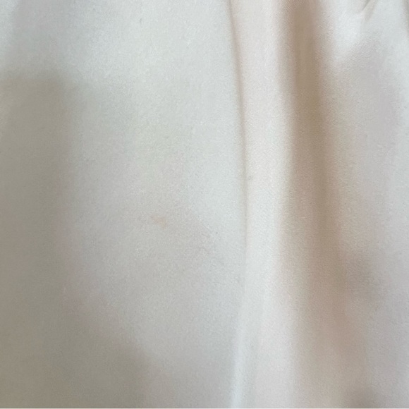 BEDO Femme blush satin beaded neckline one shoulder top S - Picture 9 of 10